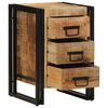 vidaXL Nattbordskap med skuff Brun 40 x 40 x 59 cm Massiv mango tre