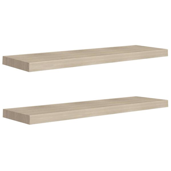 vidaXL Flytende vegghyller 2 stk eik 90x23,5x3,8 cm MDF