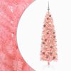 vidaXL Kunstig slankt juletre med julekuler 180 cm 300 LED-lys