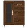 vidaXL Highboard brun eik 69,5x34x180 cm konstruert tre