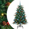 vidaXL Kunstig juletre med 150 LED gr&oslash;nn 150 cm PVC og Metall og Plast