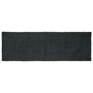 vidaXL Omr&aring;deteppet M&oslash;rkegr&aring; 80 x 300 cm Jute
