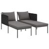 vidaXL Solseng med pute 2-person Antrasitt 115 x 153 x 69.5cm Stål