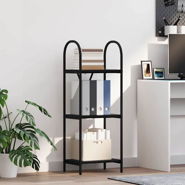 vidaXL Bokhylle Svart Eik 40 x 30 x 109 cm Konstruert tre