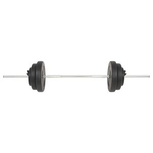 vidaXL Vektstangsett med skiver 60 kg