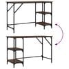 vidaXL Skrivebord brun eik 120x50x75 cm metall og konstruert tre
