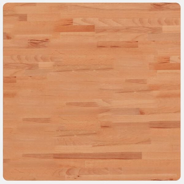 vidaXL Bordplate 70x70x2,5 cm firkantet heltre b&oslash;ketre