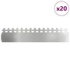 vidaXL Plenkanter 20 pcs s&oslash;lv 103 x 0,05 x 22 cm Galvanisert St&aring;l