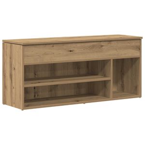 vidaXL Skobenk artisan eik 102x30,5x45 cm konstruert tre