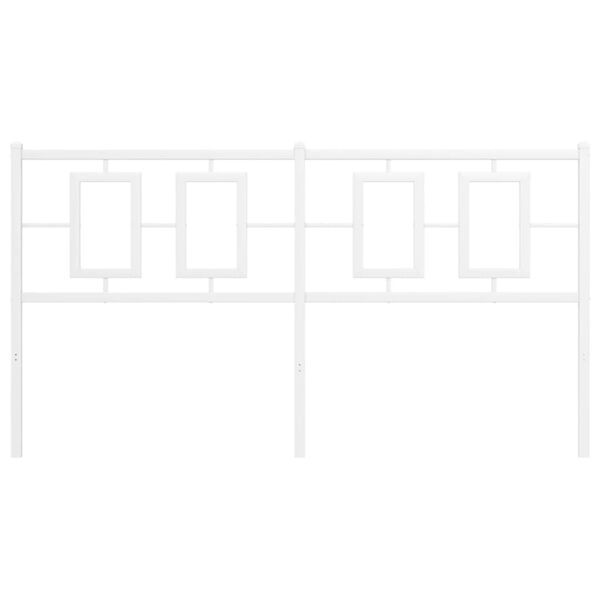 vidaXL Sengegavl i metall hvit 160 cm