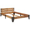 vidaXL Sengeramme med b&oslash;rstet finish heltre akasie 160x200 cm