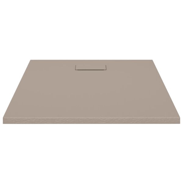 vidaXL Dusjbrett SMC brun 100x80 cm