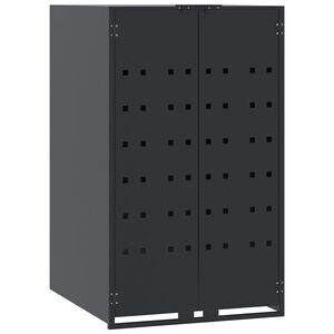 vidaXL Oppbevaring av s&oslash;ppelb&oslash;tter for enkeltdunker antrasitt 69x79x117 cm st&aring;l