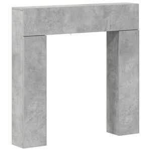 vidaXL Peisramme Betonggr&aring; 102 x 18 x 100,5 cm Konstruert tre