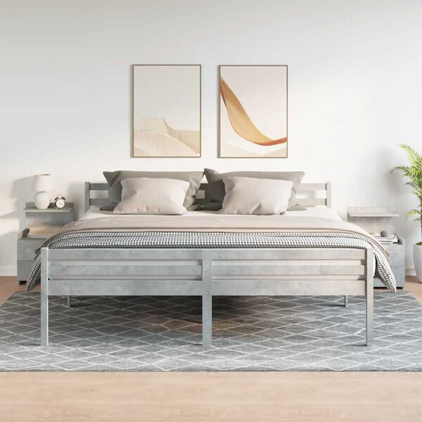 vidaXL Nattbord 2 stk med 2 skuffer betonggr&aring; 40x36,5x62 cm