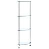 vidaXL Hylle 4 etasjer gjennomsiktig 30x30x100 cm herdet glass