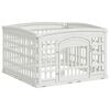 vidaXL 4 Panel Hundelekegrind Hvit 91 x 91 x 58 cm Plast