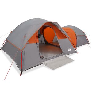vidaXL Campingtelt 5 personer gr&aring; og oransje vanntett