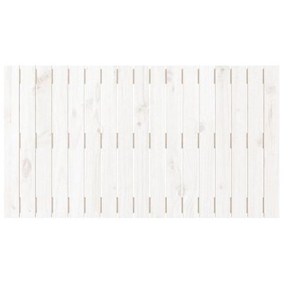 vidaXL Veggmontert sengegavl hvit 108x3x60 cm heltre furu
