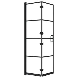 vidaXL Leddet dusjd&oslash;r ESG 80x140 cm svart