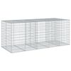 vidaXL Gabionkurv med deksel 250x100x100 cm galvanisert jern