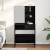 vidaXL Sminkebordsett med skuff 2 pcs Svart Eik Konstruert tre