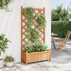 vidaXL Plantekasse med espalier brun heltre gran