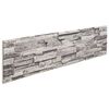 vidaXL Veggpaneler 10 stk. 100 x 25 cm Lysegr&aring; EPS Skum