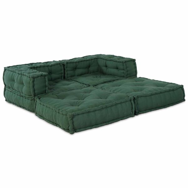 vidaXL Modulsofa 2 pcs grønn 140 x 70 x 56 cm stoff