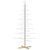 vidaXL Juletre til dekorasjon med trebunn metall svart 210 cm