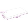 vidaXL Bordplate 80x50x(2-4) cm ubehandlet heltre eik naturlig kant