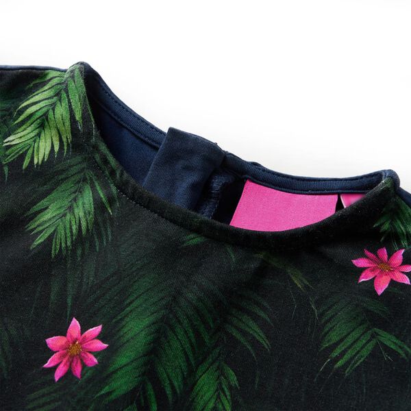 Barnekjole med lange ermer marineblå 116