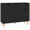 vidaXL Skjenk svart 90x30x72 cm konstruert tre