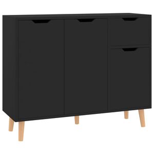 vidaXL Skjenk svart 90x30x72 cm konstruert tre
