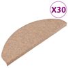 vidaXL Selvklebende trappematter 30 stk beige 65x22,5x3,5 cm