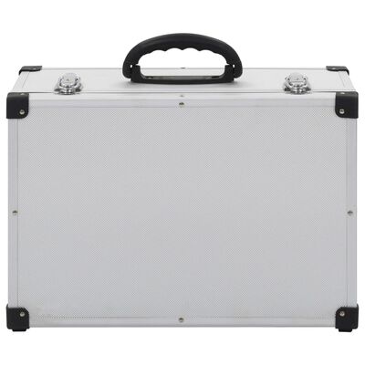 vidaXL CD-koffert for 60 CD-er aluminium ABS sølv