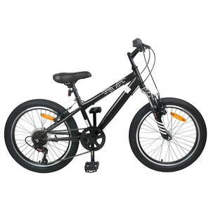 vidaXL Kids Mountain Bike 20 Tommer 6-Speed for 5-8 &aring;r gamle Svart