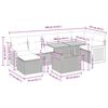 vidaXL Hagesofaer med puter 8 deler beige polyrotting akasie