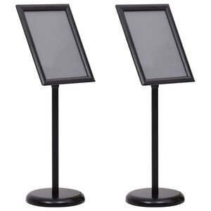 vidaXL Plakatstativer 2 pcs Svart 45 x 32,7 x 108 cm Aluminium