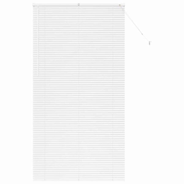 vidaXL Vindu Persienne med gardiner Hvit Aluminium