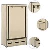 vidaXL Garderobe kremhvit 87x49x159 cm stoff