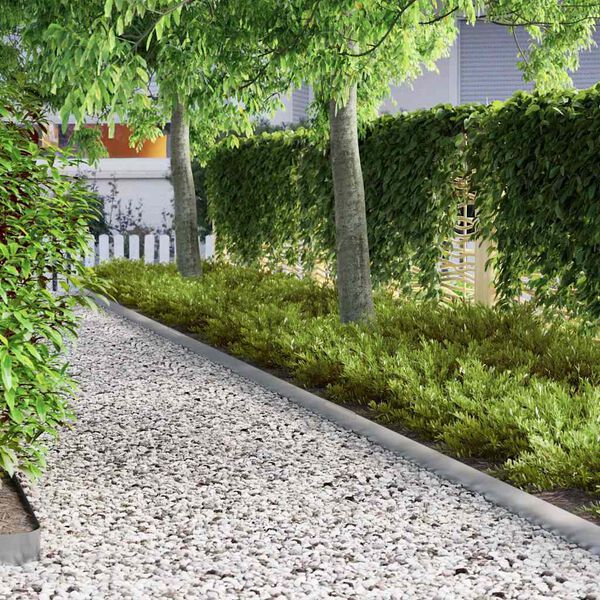 vidaXL Gjerdekant sølv 450 x 0.05 x 15 cm Galvanisert Stål