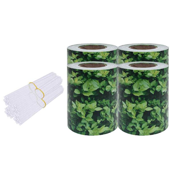 vidaXL Hageskjerm 4 stk PVC 35x0,19 m gr&oslash;nn