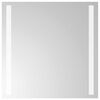 vidaXL LED Badevindu med speil Gjennomsiktig 40 x 40 cm herdet glass