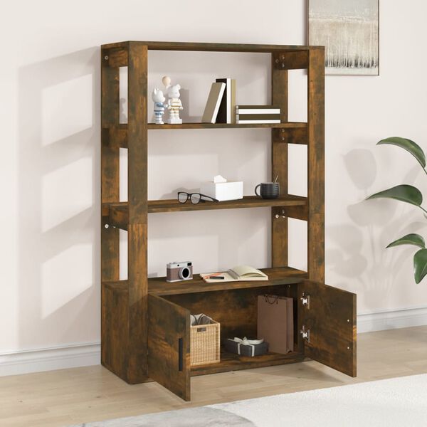 vidaXL Skjenk r&oslash;kt eik 80x30x119,5 cm konstruert tre