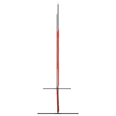 vidaXL Baseballnett rød og svart 369x107x271 cm stål og polyester