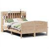 vidaXL Seng med bokhylle uten madrass 150x200 cm heltre furu