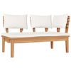 vidaXL Hagesofa Set 4 pcs Brun og Krem