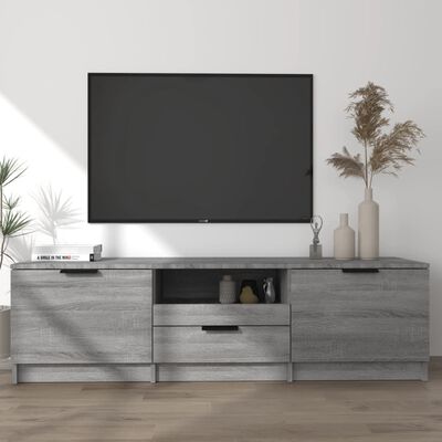 vidaXL TV-benk grå sonoma 140x35x40 cm konstruert tre