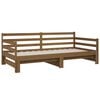 vidaXL Uttrekkbar dagseng honningbrun 2x(90x190) cm heltre furu